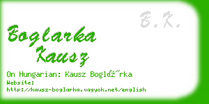 boglarka kausz business card